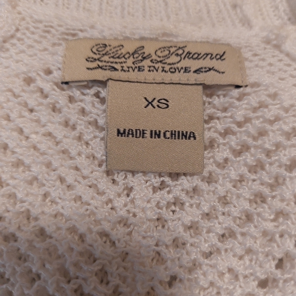 lucky BRAND LADIES SHORT SLEEVE COWL NECK SWEATER- S - Picture 4 of 4